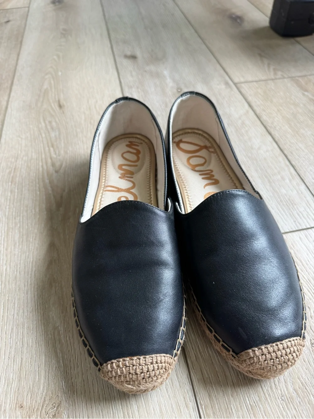 Sam Edelman Black Slip-On Espadrille Flats
